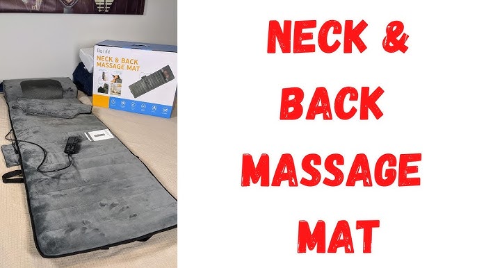 Comfier Massage Mat, Full Body Heating Massage Pad with Movable Shiatsu Neck  Massage Pillow, 10 Vibrating Motors & 4 Heating Pad, Neck,Shoulder Back  Massager, Gifts for Men Dad