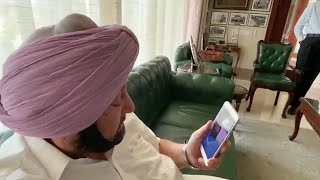 Punjab CM makes video call to ASI Harjeet Singh whose hand was severed by some `Nihangs' in Patiala