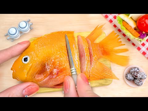 Yummy Miniature Goldfish Curry Gramasala Recipe Idea - Cooking Tiny Food in Mini Kitchen