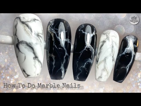 How to do Easy MARBLE NAILS Design ?!!!!👌 | KMF Nails Design