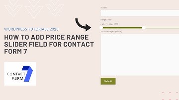 How to add Price Range Slider Field for Contact Form 7