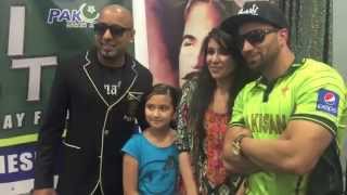 Superstar uk based pakistan music bonafide a.k.a maz & ziggy meet and
greet adoring fans in calgary, canada after their performance at the
pak azadi festival.