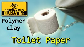 Miniature Polymer clay Toilet Paper Tutorial