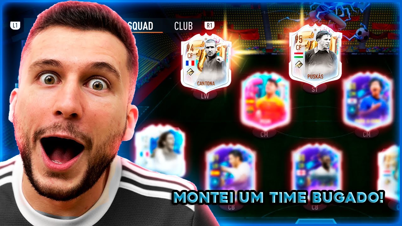 PEGUEI O CANTONA E O PUSKAS BIRTHDAY E MONTEI UM TIME BUGADO EM VOLTA DELES! FIFA 23 - ULTIMATE TEAM
