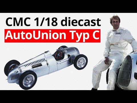 希少！　CMC GmbH Auto Union Type C 1/18 CMC Auto Union Type C 1/18 - diecast review - YouTube