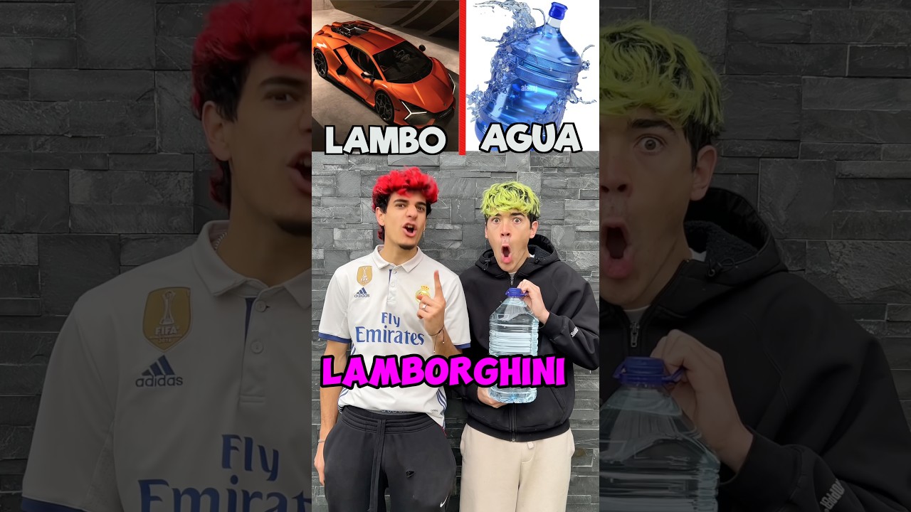 Que prefieres agua o un lamborguini!