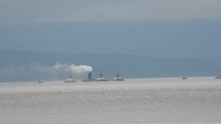 Holy Loch Submarine discharging steam?