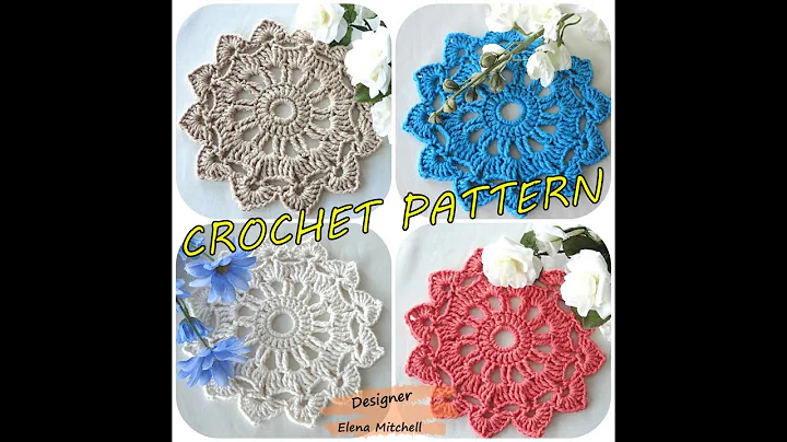 Easy crochet doily pattern, Crochet round doily, C...