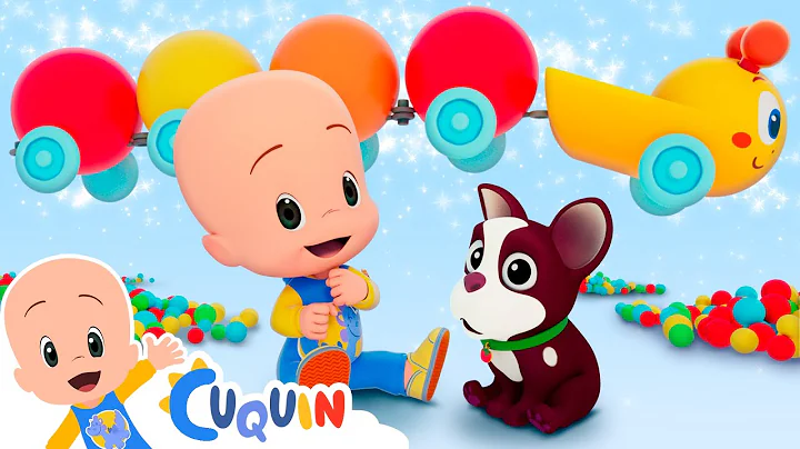 COLORFUL CATERPILLAR! Learn the colors with Cuquin and the colored balls
