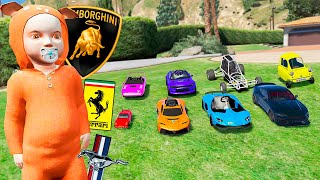 COLECIONANDO CARROS BILIONÁRIOS DE UM BEBÊ NO GTA 5 screenshot 4