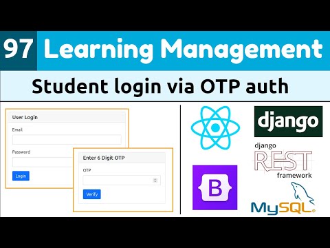 Django ReactJs LMS #97 | Student login via OTP verification | DRF ReactJs Learning