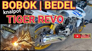 cara BOBOK / BEDEL knalpot TIGER REVO dengan rapi suara bas padet blarr .. khas jogja