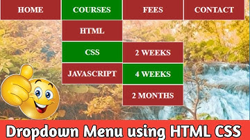 Dropdown menu using html and css in hindi | dropdown menu/navigation with submenus in html and css