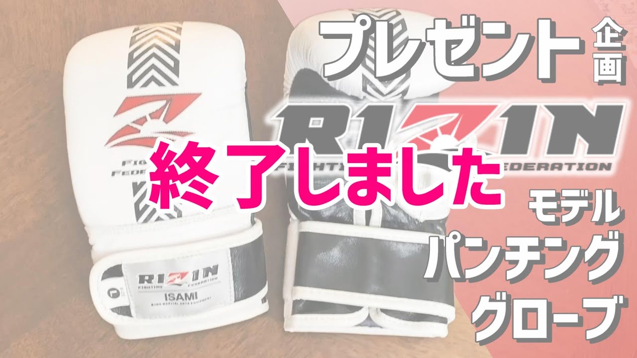 プレゼント企画】RIZINモデルのパンチンググローブ【ボクシング