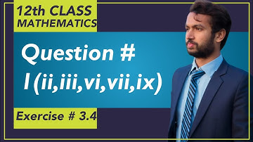 Exercise # 3.4 [Part 1/8] || Integration Chapter # 3 - Lec# 18 || 2nd Year Mathematics