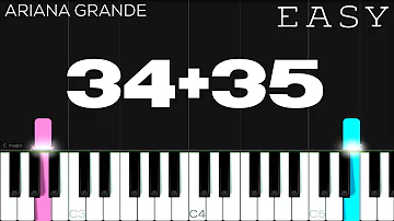 Ariana Grande - 34+35 | EASY Piano Tutorial