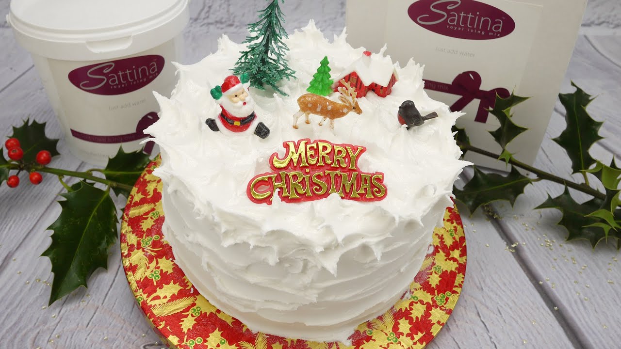 How To Create A Snowy Effect With Royal Icing & Decorate A Christmas