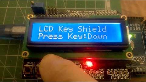 LCD Keypad Sheild OnThe Arduino Mega 2560 R3