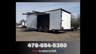 covered wagon trailer 8x24 car hauler enclosed w ultimte escape door and removable fender walkaround by Joey fuller best trailers 113 views 3 months ago 2 minutes, 36 seconds