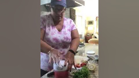 Pampered Chef Manual Food processor with fresh salsa