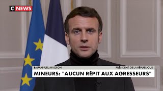 Emmanuel Macron s'adresse aux victimes de violences sexuelles sur mineur