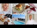 Weekly vlog  groceries baking messy bun tutorial moving book update unboxing packages events