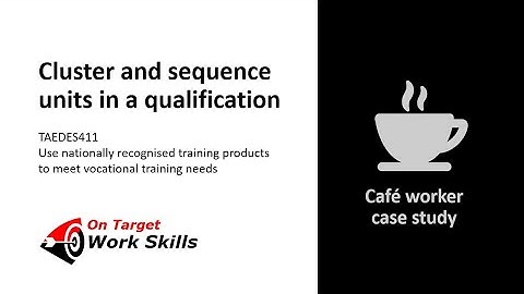 Cluster and sequence units in a qualification