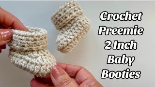 CROCHET CUTE LITTLE PREEMIE BABY BOOTIES- 2 INCH by Crochet by Nora 878 views 1 month ago 16 minutes