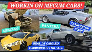 SKULL GARAGE 2026 EP.11 BIG MONEY MECUM CARS,CARB WORK,REAL DZ CAMARO CARBURETOR & SHELBY MUSTANG