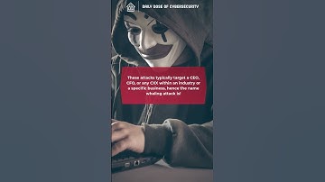 What is a Whaling Cyberattack?  #cybersecurity #shorts #Whaling #Phishing  #Spear_Phishing  #Infosec