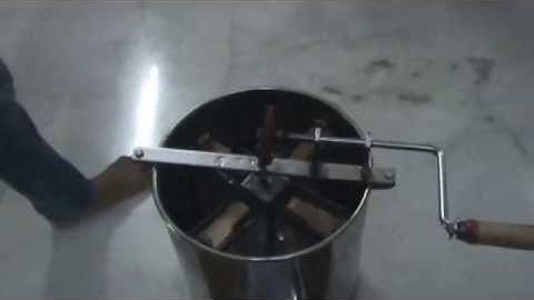 Trans Indus Beekeeping - Extraction of Honey using a mechanical centrifuge