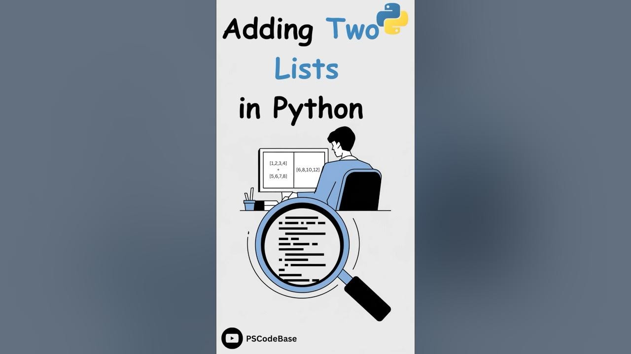 Add Two Lists in Python | Step-by-Step Guide for Beginners #coding # ... image.