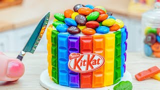 Amazing Rainbow KITKAT Cake 🌈 How to Make Beautiful Miniature Chocolate Cake 💕 Miniature Bakery