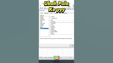 Cara Mengubah Format Tanggal di Excel #microsoftexcel #exceltips #excelindonesia #tutorialexcel