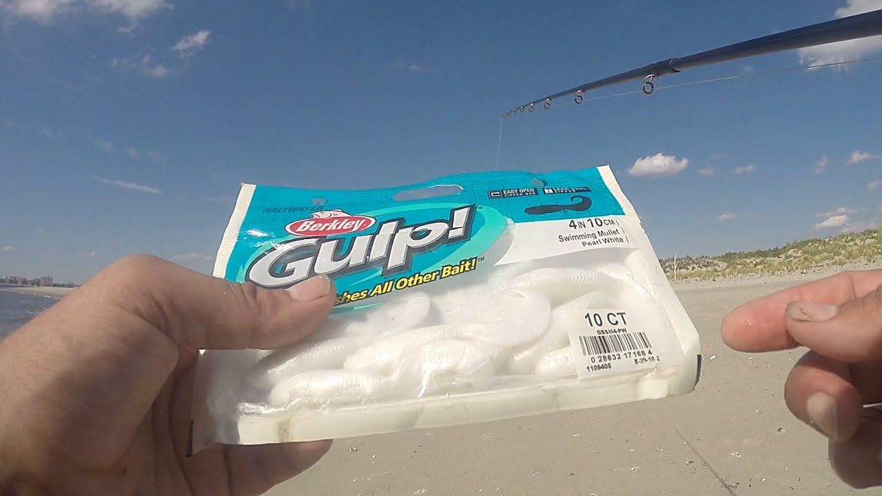 Saltwater Wade Fishing with BERKLEY GULP SWIMMING MULLET for