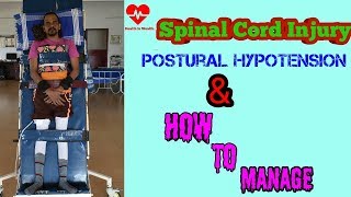 spinal cord injury postural hypotension and how to manage