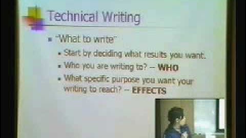 CPE501 - Technical Writing : Chapter 1 Part 1