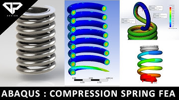 Abaqus Tutorial : How to do FEA of Compression/Damper Springs | Damper Spring | DP DESIGN