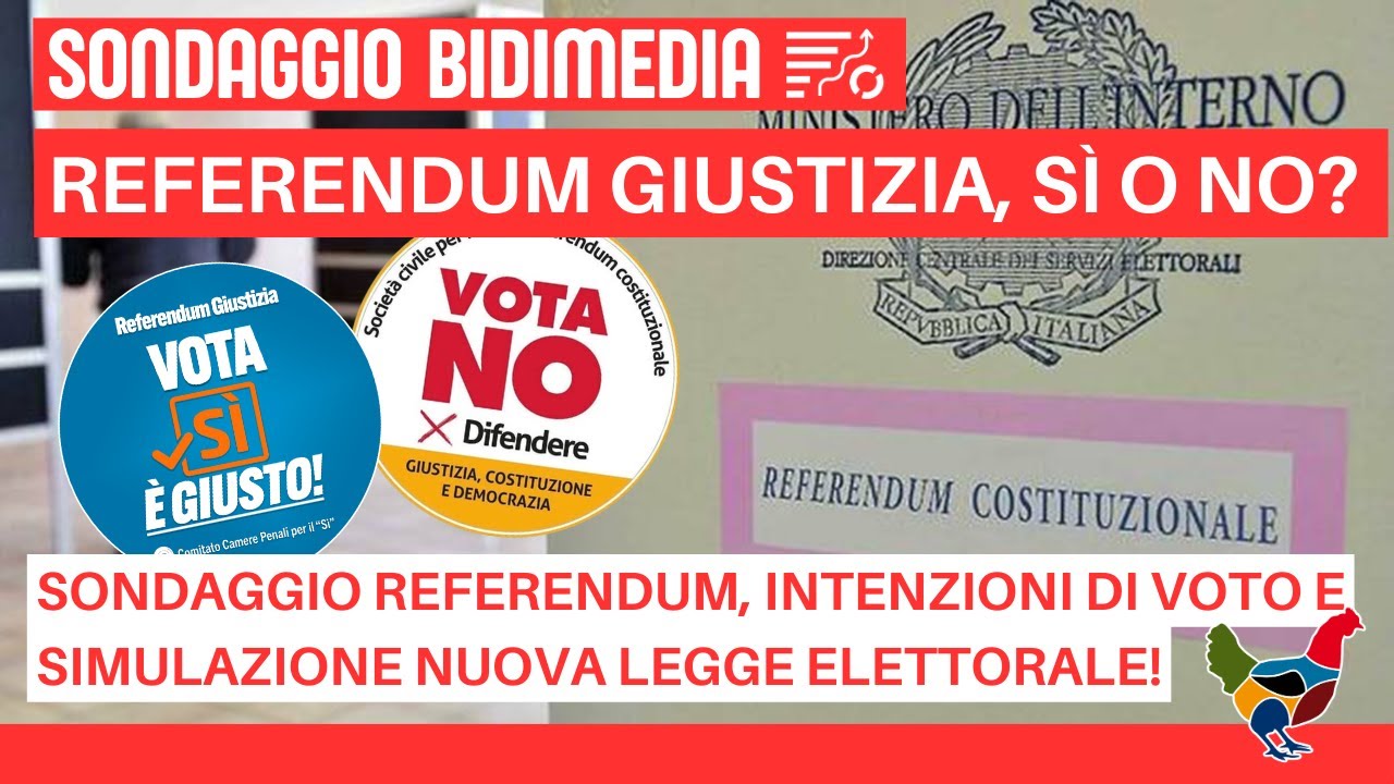 Sondaggio BiDiMedia Marzo: Referendum Giustizia, chi è avanti?