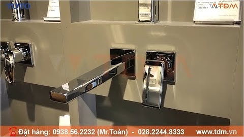 TDM.VN | Review vòi gắn tường lavabo TOTO TLG10308B vòi chậu rửa mặt nóng lạnh gắn tường cao cấp
