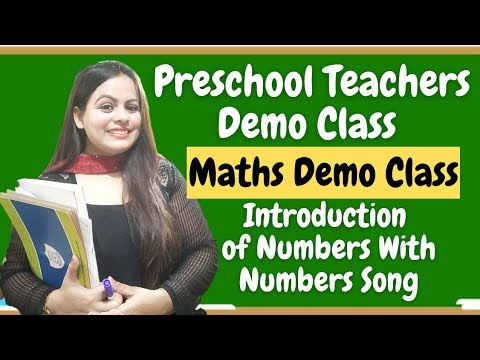 Demo Class for Kindergarten How to teach numbers  Math Demo Class For Pre Primary  Numbers Song