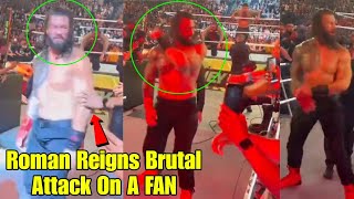 Roman Reigns Attacks A Fan After Losing Total Control Off Air WWE Smackdown 2023 Highlights
