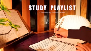 🍵 3-HOUR STUDY MUSIC PLAYLIST/ relaxing Lofi / Cozy Evening DEEP FOCUS POMODORO TIMER/ Study With Me