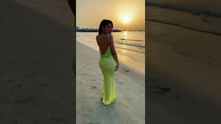 Nora Fatehi Spotted at Dubai Beach in beautiful Green dress #norafatehi #shorts #dubai