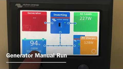 Victron CCGX Manual Generator Start - Simple Instructions.