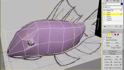 Modeling a fish in 3ds max part 3