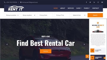 Online Responsive Car Rental Website Using HTML, CSS, And JAVASCRIPT | Responsive Car Rental Website