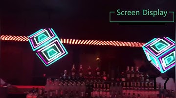 Full color HD indoor stand 3D animation led magic square creative Cube led display-TY tyelectron