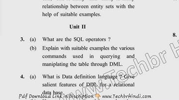 Dcrust MBA 3rd Sem Reappear Database Management System Question Paper