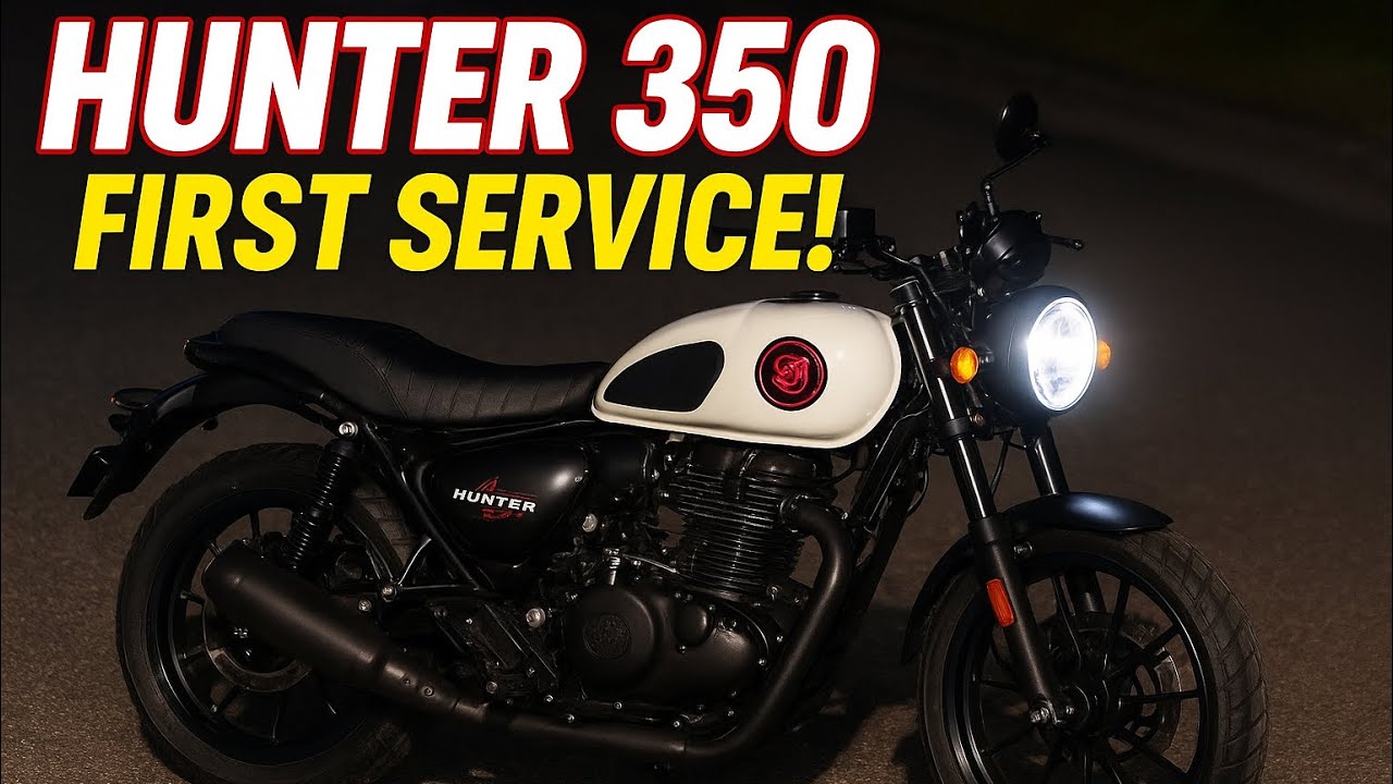 Royal Enfield Hunter 350 First Service Cost & Experience | Mileage After Service